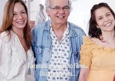 Joaquim Alves nos bastidores de um dos seus filmes… Foto: Reprodução redes sociais/Maria Emília Clark