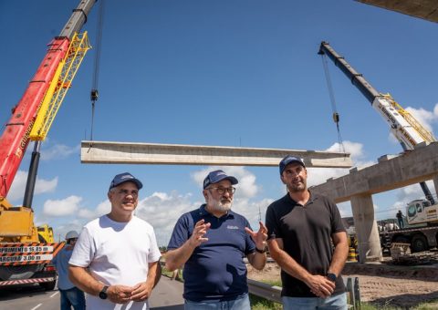 Ministro dos Transportes, George Santoro, vistoria obras do Arco Metropolitano